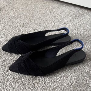 NWOB Rothy’s Black Point Slingback Flats